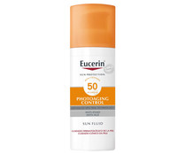 Fluido solar facial con acción antiedad y factor de protección 50 (muy alto) EUCERIN Photoaging control 50 ml.