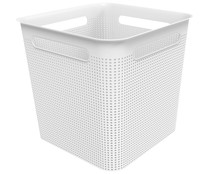 Cesto Oslo para ropa, color blanco, 18 litros de capacidad, ACTUEL. Cesto Oslo para ropa, color blanco, 18 litros de capacidad, ACTUEL.