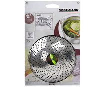 Cestillo plegable para cocción al vapor apto para ollas de 13 a 24 cm. FACKELMANN.