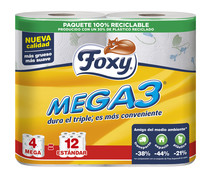 Papel higiénico triple capa FOXY Mega 3 4 uds.