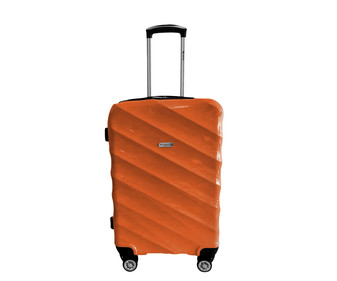 Maleta grande rígida de 75 centímetros, 8 ruedas ABS, color naranja, AIRPORT ALCAMPO. Maleta grande rígida de 75 centímetros, 8 ruedas ABS, color naranja, AIRPORT ALCAMPO.