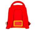 Mochila preescolar diseño de oso, color rojo y amarillo, PRODUCTO ALCAMPO, 24x25x13cm.