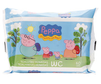 Toallitas para niños, desechable por el WC PEPPA PIG 60 uds. Toallitas para niños, desechable por el WC PEPPA PIG 60 uds.