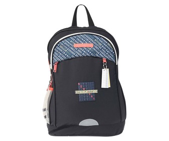 Mochila juvenil con triple compartimento, color negro y azul Hastag PRODUCTO ALCAMPO, 30x43,5x8cm. Mochila juvenil con triple compartimento, color negro y azul Hastag PRODUCTO ALCAMPO, 30x43,5x8cm.