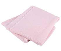 Manta de algodón para bebé, 100x75 cm,rosa claro, INTERBABY. 