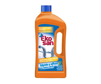 Desatascador de tuberías líquido EKOSAN 1 l. Desatascador de tuberías líquido EKOSAN 1 l.