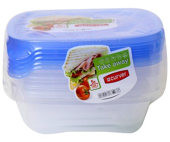 4 herméticos cuadrados de plástico, capacidad de 0.6 litros, sandwich take away CURVER. 4 herméticos cuadrados de plástico, capacidad de 0.6 litros, sandwich take away CURVER.