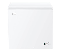 Arcón congelador CANDY CCHH 200, clasificación energética: F, H: 84,5cm,A: 82cm, F: 55,5cm, capacidad total: 198L.
