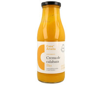 Crema de calabaza ecológica, con verduras frescas cocidas al vapor CASA AMELIA 500 ml.