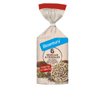 Tortitas de arroz, 6 semillas y cereales BICENTURY 112 g.