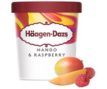 Tarrina de helado de mango con salsa de frambuesa HÄAGEN-DAZS 460 ml.