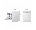 Lavavajillas LG DF242FW, capacidad 14 servicios, clasificación energética D, H: 85cm, A: 60cm, F: 60cm.