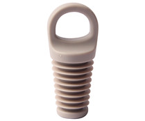 Tapón de silicona para botellas de vino, color beige, ACTUEL.