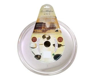 Tapa multiusos de aluminio con desvaporizadores para sartenes de 28cm. de diámetro LA ALBUFERA. Tapa multiusos de aluminio con desvaporizadores para sartenes de 28cm. de diámetro LA ALBUFERA.