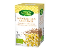 Manzanilla con anis infusión procedente de agricultura ecológica ARTEMIS BIO 20 bolsitas 28 g.