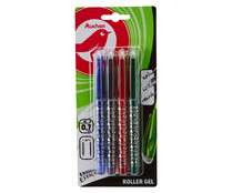 Pack de 4 bolígrafos roller de trazado 0,7mm, tinta borrable, PRODUCTO ALCAMPO.