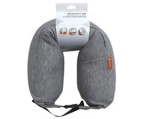 Almohada de viaje con soporte cervical, color gris, AIRPORT ALCAMPO. Almohada de viaje con soporte cervical, color gris, AIRPORT ALCAMPO.