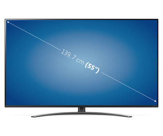 Televisión 139,7 cm (55") LED LG 55NANO926 4K, HDR 10 PRO, SMART TV, WIFI, BLUETOOTH, TDT T2, USB reproductor y grabador, 4HDMI, 3800HZ.