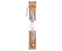 Fuet realizado sin soja, ni gluten, ni colorantes, ni sulfitos ARGAL 160 g. Fuet realizado sin soja, ni gluten, ni colorantes, ni sulfitos ARGAL 160 g.