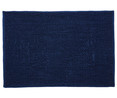 Alfombra de chenilla 100% algodón color azul marino, 900g/m², 50x70cm. ACTUEL.