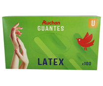 Guantes de látex talla única PRODUCTO ALCAMPO 100 uds.