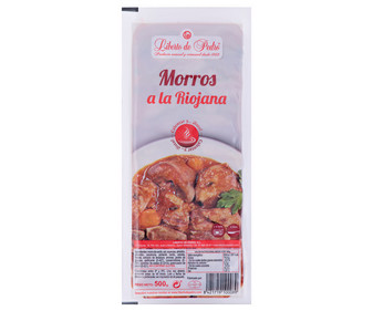 Morro de cerdo a la riojana, listo para calentar y comer LIBERTO DE PEDRO 500 g. Morro de cerdo a la riojana, listo para calentar y comer LIBERTO DE PEDRO 500 g.