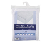 Protector para colchón de 150 centímetros, tejido 100% rizo impermeable PRODUCTO ALCAMPO 1 unidad.