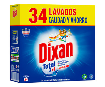 Detergente en polvo para lavadora DIXAN 34 ds. 1,683 kg Detergente en polvo para lavadora DIXAN 34 ds. 1,683 kg