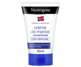 Crema de manos concentrada con perfume, alivio inmediato, para manos secas o agrietadas NEUTRÓGENA 50 ml. Crema de manos concentrada con perfume, alivio inmediato, para manos secas o agrietadas NEUTRÓGENA 50 ml.