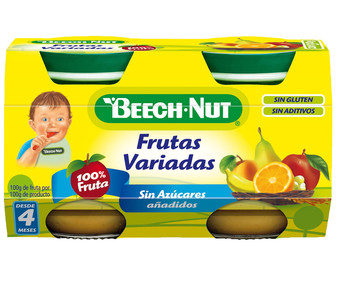 Tarrito de fruta (piña, pera, naranja, plátano y melocotón) BEECH NUT 2 x 130 g. Tarrito de fruta (piña, pera, naranja, plátano y melocotón) BEECH NUT 2 x 130 g.