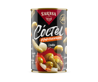 Surtido de aceitunas y encurtido 180 g.