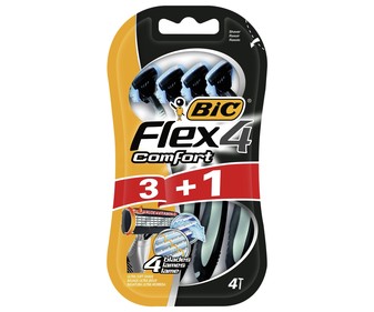 Maquinilla de afeitar desechable con 4 hojas BIC Flex4 comfort 4 uds. Maquinilla de afeitar desechable con 4 hojas BIC Flex4 comfort 4 uds.