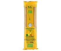 Pasta Espaguetis ecológicos, pasta compuesta integral de calidad superior ECOLECERA 500 g.