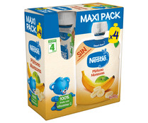 Bolsitas de fruta (plátano y manzana) a partir de 4 meses Nestlé 4 x 90 g.