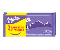 Chocolate con leche 3 uds. MILKA 375 g.