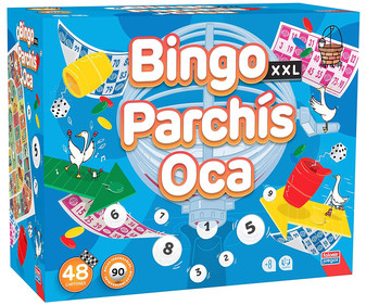 Juegos de mesa clásicos Bingo XXL, Parchís y Oca, FALOMIR JUEGOS. Juegos de mesa clásicos Bingo XXL, Parchís y Oca, FALOMIR JUEGOS.