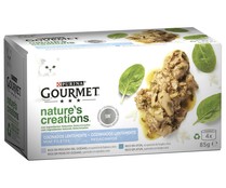 Alimento húmedo filetes pescado del océano y atún PURINA GOURMET 4 uds. x 85 g.
