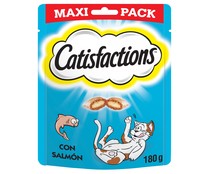 Snacks para gatos adultos y gatitos a base de salmón CATISFACTIONS 180 g.