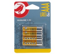 Pack de 8 pilas alcalinas AAA, LR03, 1,5V, PRODUCTO ALCAMPO.
