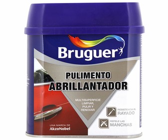 Bote de 0.375 litros de pulimento abrillantador incoloro BRUGUER. Bote de 0.375 litros de pulimento abrillantador incoloro BRUGUER.
