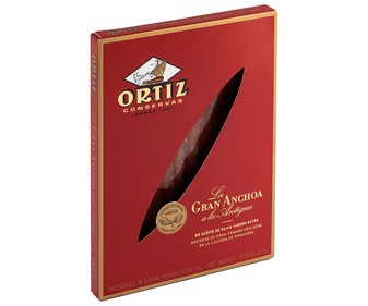 Filetes de anchoa en aceite de oliva virgen extra ORTIZ 55 g. Filetes de anchoa en aceite de oliva virgen extra ORTIZ 55 g.