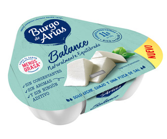 Queso fresco BURGO DE ARIAS BALANCE 3 x 70 g. Queso fresco BURGO DE ARIAS BALANCE 3 x 70 g.