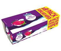 Yogur con sabor a fresa KAIKU Sin lactosa 8 x 125 g.