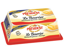 Pastilla de mantequilla gourmet PRESIDENT Le beurrier 225 g. Pastilla de mantequilla gourmet PRESIDENT Le beurrier 225 g.