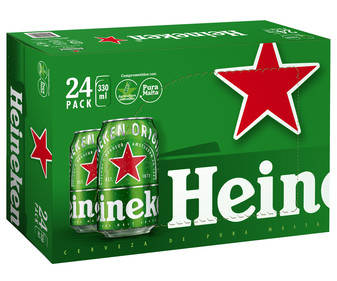 Cerveza HEINEKEN pack de 24 latas x 33 cl.