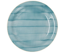 Plato para postre de loza con diseño estampado, 1 cm de diámetro, modelo Brisa marina, QUID.