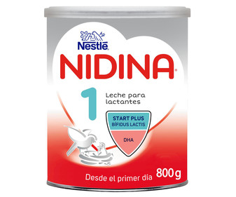 Leche (1) para lactantes, desde el primer día NIDINA 1 800 g. Leche (1) para lactantes, desde el primer día NIDINA 1 800 g.