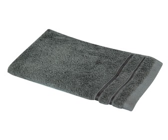 Toalla de tocador 100% algodón 480g/m² de densidad, color gris ACTUEL. Toalla de tocador 100% algodón 480g/m² de densidad, color gris ACTUEL.