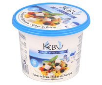 Queso fresco en dados en salmuera KEBU 110 g. 