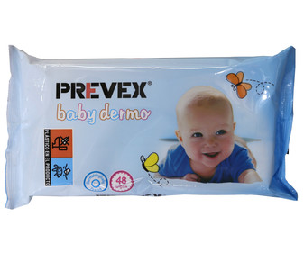 Toallitas humedas para bebé, dermatológicamente testadas PREVEX 48 uds. Toallitas humedas para bebé, dermatológicamente testadas PREVEX 48 uds.